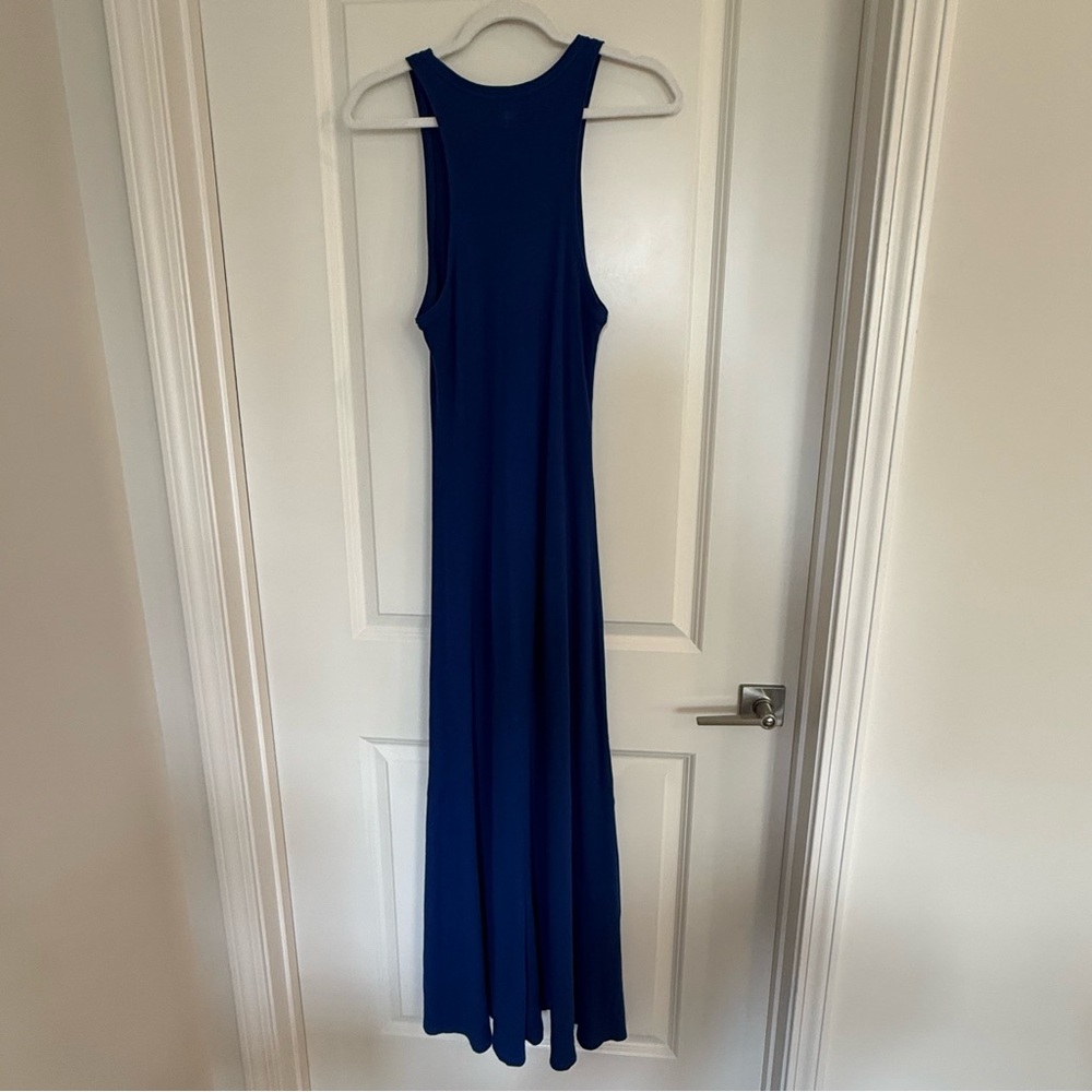Ralph Lauren Navy Racerback Waffleknit Maxi Dress - Picture 2 of 9